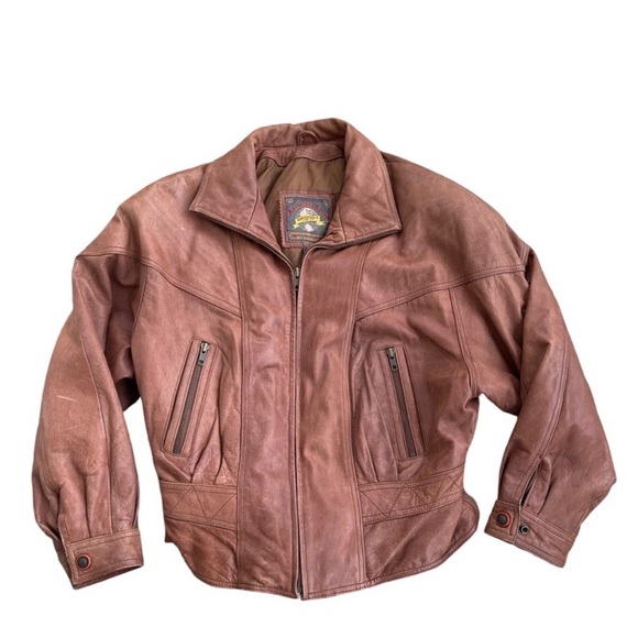 Wilsons Leather Jackets & Blazers - Vintage Adventure Bound by Wilson’s Women’s Brown Leather Bomber Jacket